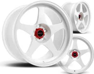 Championship White R6061 Forged Wheels Group View